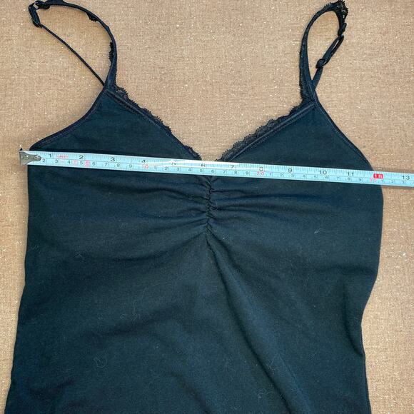 Vintage Y2K No Boundaries Lace Trim Cami padded black whimsygoth fairygrunge M - Picture 5 of 12